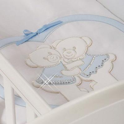 Набор в люльку для двойни "BABY BEDDINGS CULLA GEMELLI DOPPIO NIDO ENCHANT  (одеяло+борт)